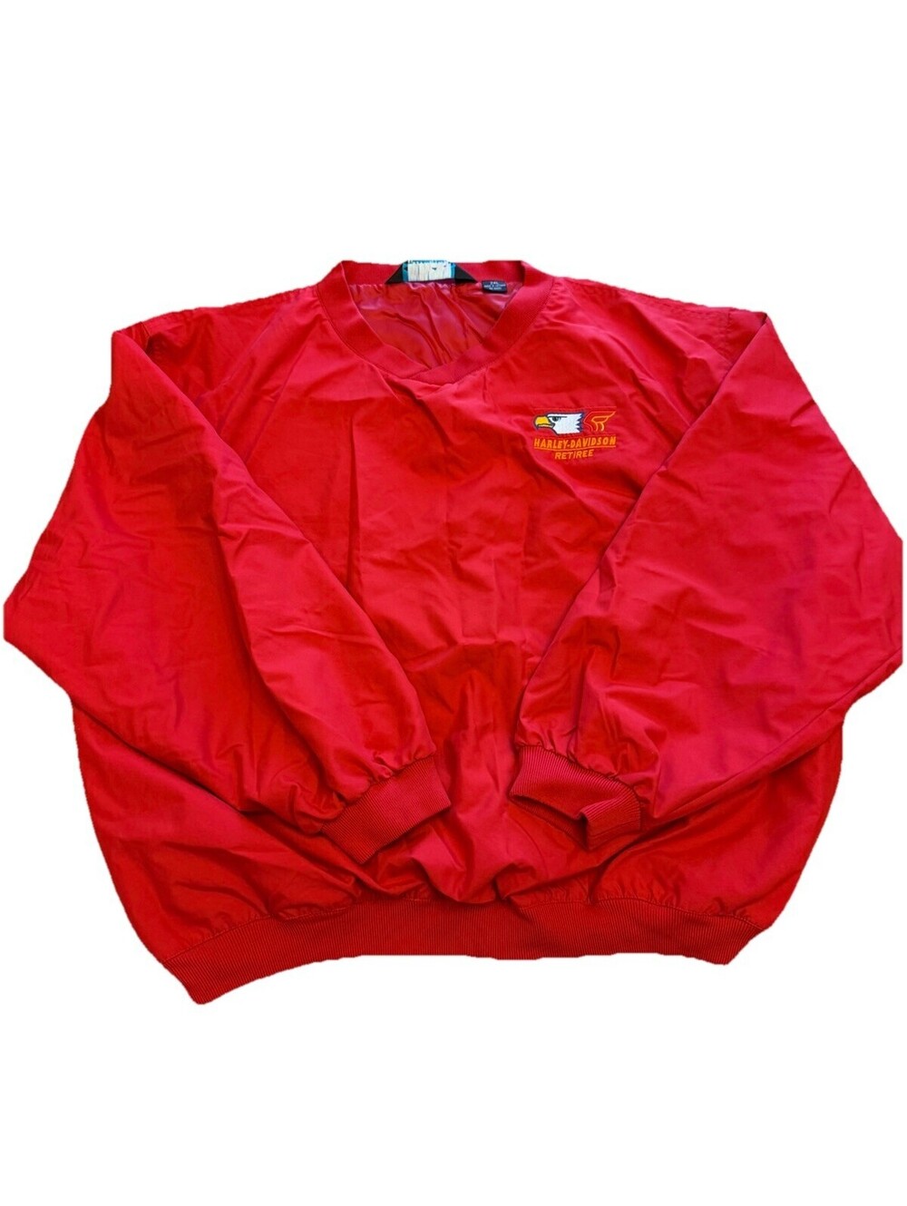 Vintage Harley Davidson Windbreaker Jacket Size 2XL Red No Hood